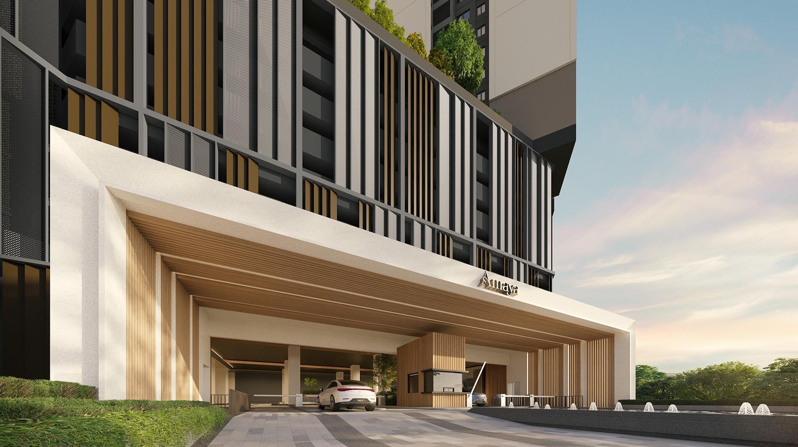 Artist's impression of the residence grand entrance