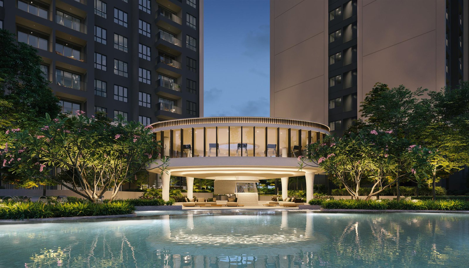 Artist's impression of elevated gym overlooking the lagoon