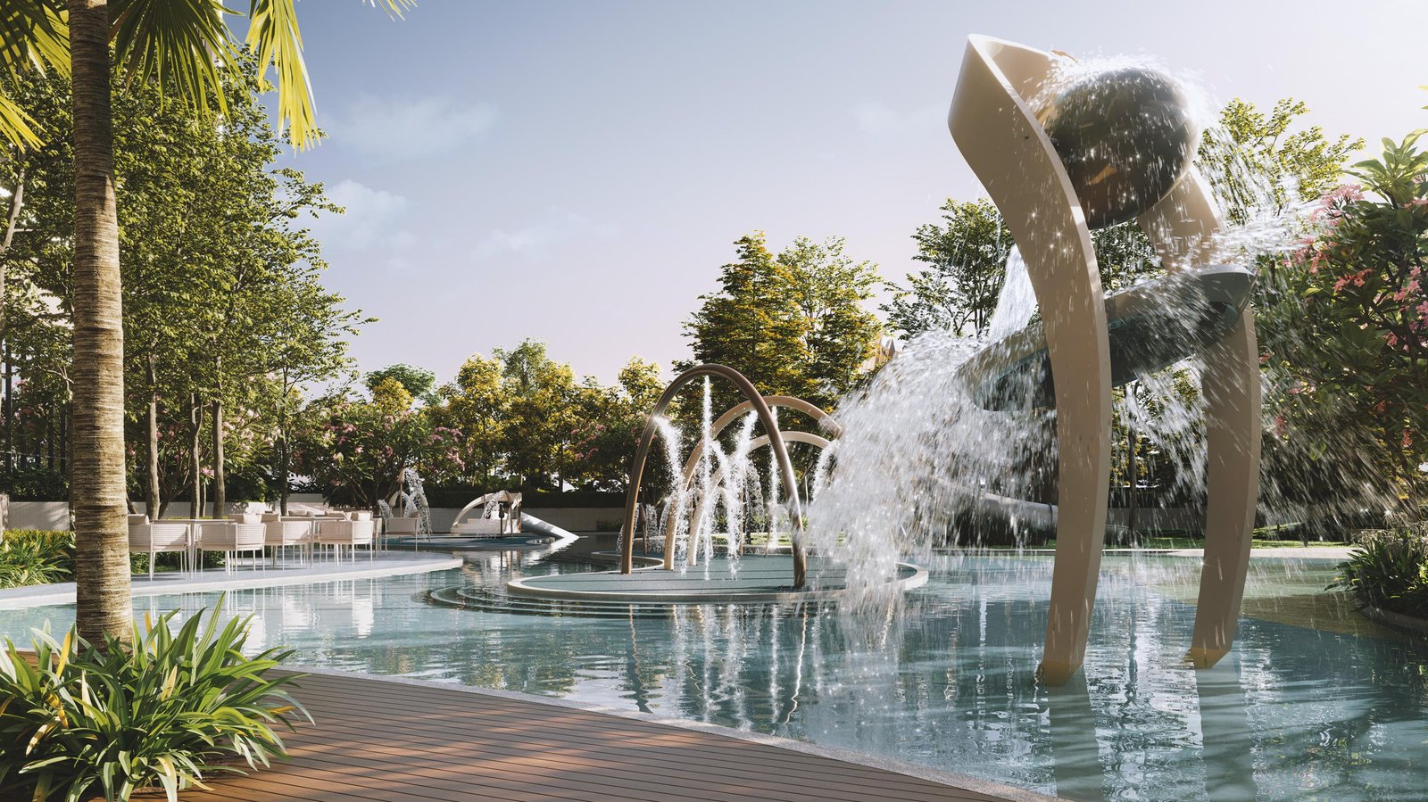 Artist's impression of the children's water play area