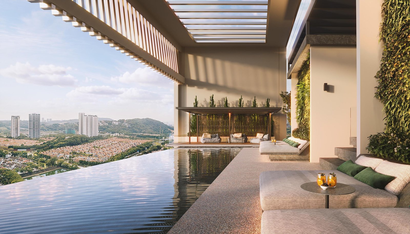Artist's impression of the sky infinity pool